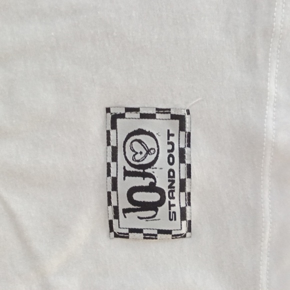 NWT Pride by Jojo White Short Sleeve Oversized Crop Top Size Small - Picture 3 of 5